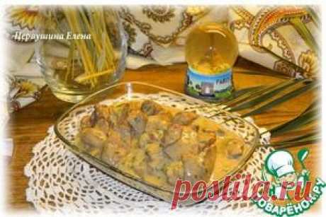 Куриная печень по-французски - кулинарный рецепт
