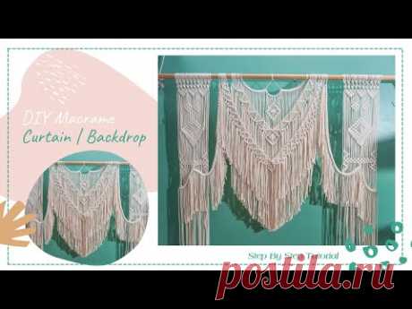 How to make a large macrame curtain, backdrop | Step by step tutorial - YouTube