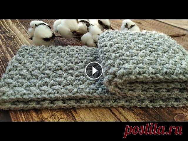 КАК СВЯЗАТЬ МУЖСКОЙ ШАРФ крючком МК / Crochet Scarf Шарф крючком ко Дню Св. Валентина....
