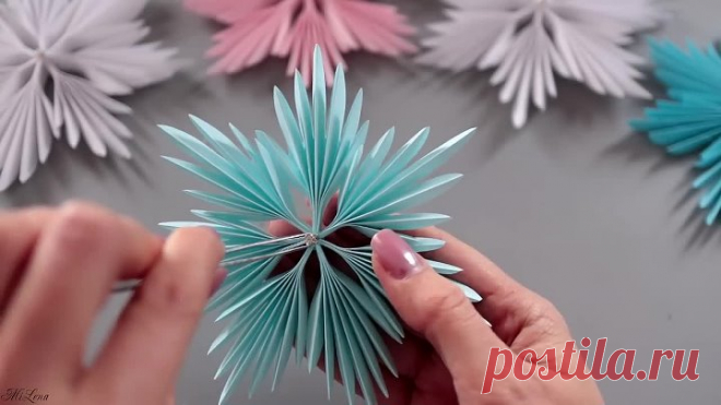 ❄️ СНЕЖИНКА ИЗ БУМАГИ ❄️ 3D PAPER SNOWFLAKE ❄️