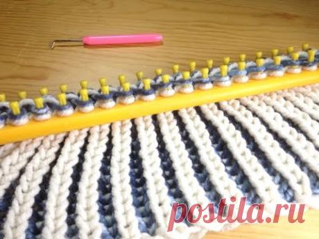 Bicolor Brioche Stitch Scarf Tutorial [Loom Knitting]