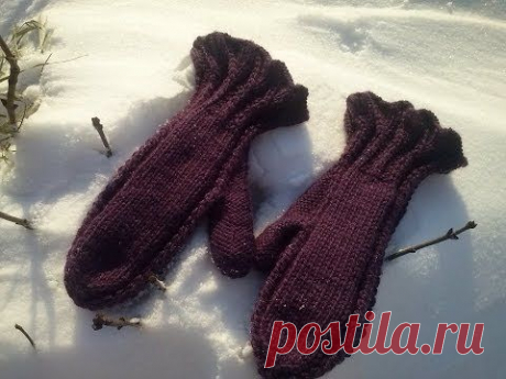 Вязание для начинающих. Варежки с рюшем. Часть 4 (окончание)
