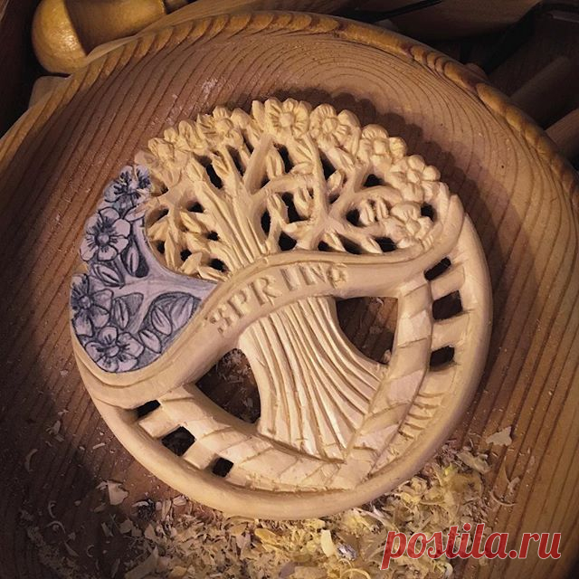 Закорючка IV - Spring... В процессе... #olgaprozorova#woodcarving#carving#woodwork#artwork#wood#handmade#artcarving#art#carver#woodworking#резьба#резьбаподереву#ремесло#дерево#ручнаяработа#artwood#woodart #spring #закорючка