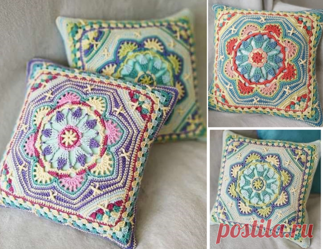 Диванные подушки-мандала - выбираем модели и изучаем схемы | МНЕ ИНТЕРЕСНО | Яндекс Дзен