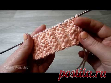 НОВИНКА! Объемный узор спицами для шарфов, шапок, свитеров и т.д. Вязание спицами