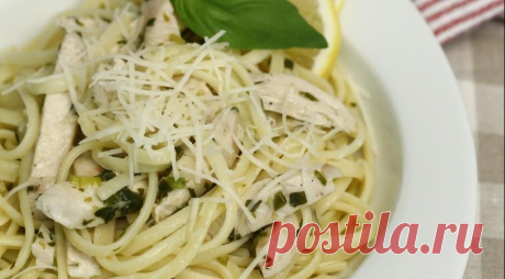 Лингвини с курицей и лимонным соусом. Пошаговый рецепт с фото на Gastronom.ru