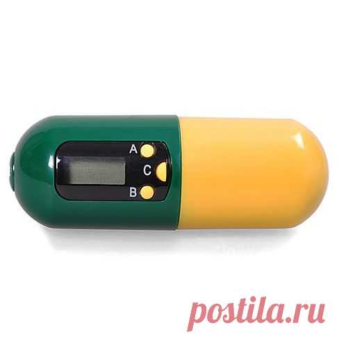 Контейнер для таблеток с таймером НАПОМИНАТЕЛЬ 
Контейнер «НАПОМИНАТЕЛЬ» - не только стильный и практичный аксессуар-таблетница, но также имеет встроенный таймер, который напомнит Вам о предписанных рецептурах.
- Идеально подходит для людей с нарушениями памяти, для пенсионеров и для тех, кто ведет насыщенную активную жизнь и забывает в суете дел принять предписанную таблетку.
-Устройство «НАПОМИНАТЕЛЬ» позволяет распланировать приём лекарства на целый день (24 часа), коротким сигналом предуп