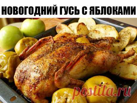 НОВОГОДНИЙ ГУСЬ С ЯБЛОКАМИ 
Что-то новенькое для праздничного стола!

ИНГРЕДИЕНТЫ:
● Тмин 3 ч.л. 
● Кориандр сушеный (кинза) ½ ч.л.
● Перец черный горошком 5 шт. 
● Соль морская 1 ч.л.
● Гусь целый (3,5 кг) 1 шт. 
● Яблоки (160 г) 13 шт.
● Изюм темный 50 г.
● Чернослив 50 г.
● Курага 50 г.
● Лук-шалот 200 г.
● Картофель 1500 г. 
● Вино белое сухое (столовое) 300 мл.
● Чеснок головки 1 шт. 
● Груши (140г) 5 шт.

ПРИГОТОВЛЕНИЕ:
1. Столовую ложку тмина, щепотку кориандра и не...