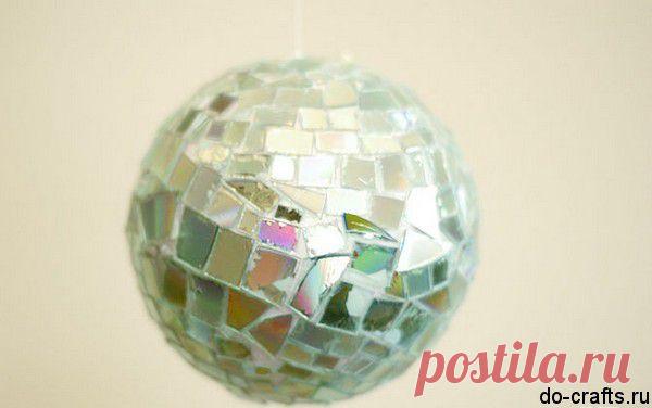 Как сделать диско шар своими руками из дисков | Самоделкино