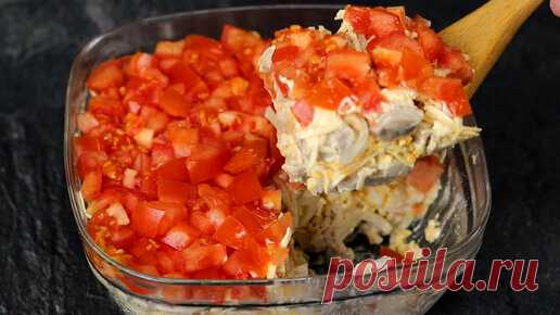 Праздничный салат за 10 минут. Самый вкусный салат, что я когда-либо ел (готовлю на все праздники) | Вкусные Советы | Дзен