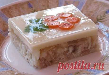 Рецепт - Холодные закуски с рыбой : Рыбный холодец