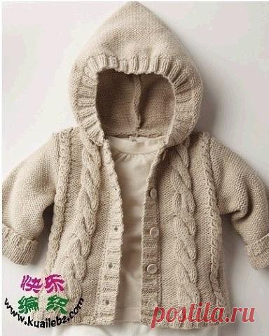 Курточка с капюшоном для малыша (Вязание спицами) | Журнал Вдохновение Рукодельницы
