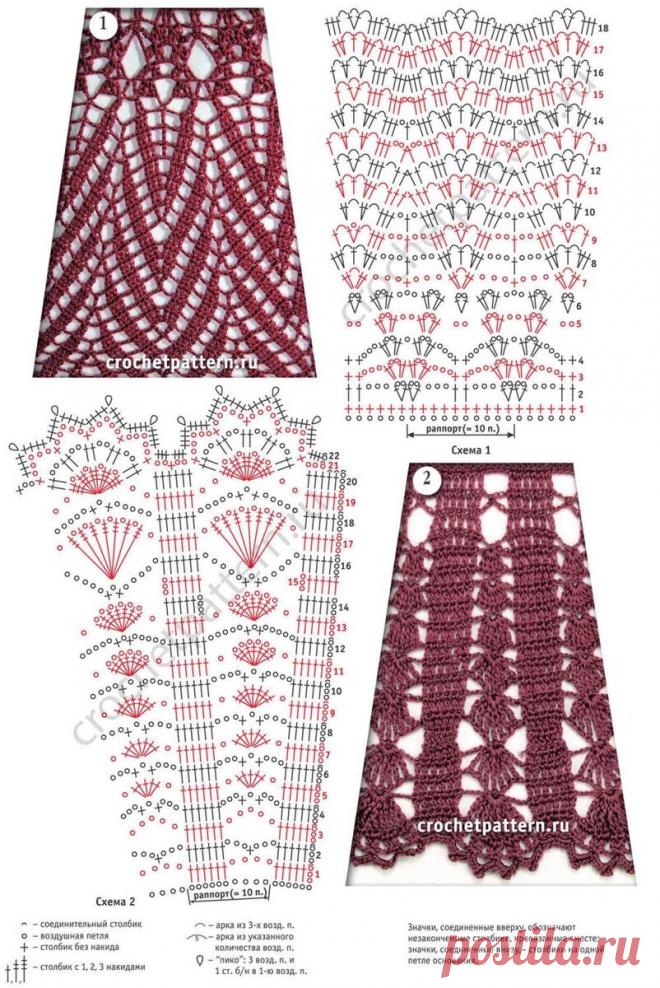 Юбка крючком. 10 идей+схемы | Сашкины Вязашки | Дзен