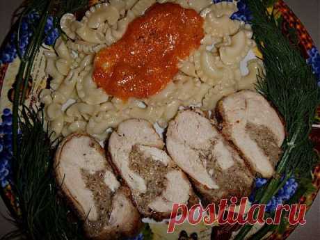 Кармашки из куриной грудки с грибами в мультиварке - это простой и вкусный пошаговый рецепт