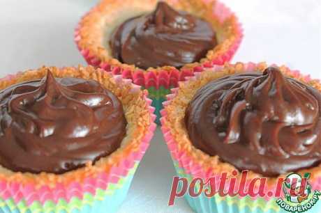 Шоколадный пудинг в кокосовых корзинках. Автор: Esenija