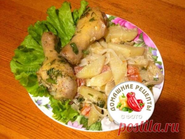 Курица с картошкой в духовке