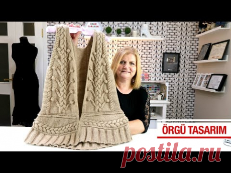 Örgü İle Yetişkinler İçin Çok Şık Bir Yelek Çalışması