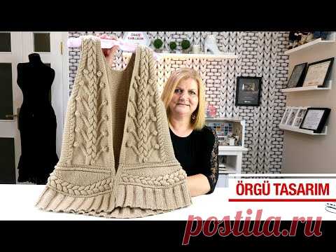 Örgü İle Yetişkinler İçin Çok Şık Bir Yelek Çalışması
