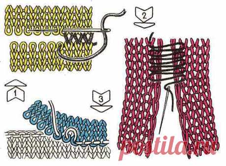 Как сшить вязаные детали • Инструкции и советы