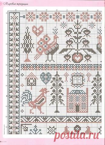 Схемы вышивки крестиком на тему весенних праздников