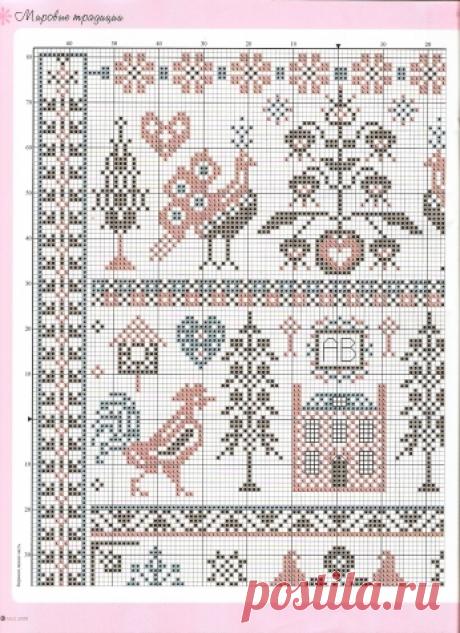 Схемы вышивки крестиком на тему весенних праздников