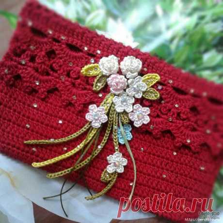 Как связать стильный и красивый клатч крючком