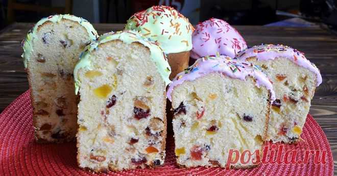 Ни грамма дрожжей. Как приготовить воздушный пасхальный кулич на разрыхлителе. Поднимается на раз-два!