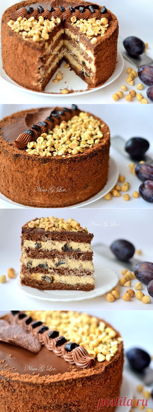 Шоколадный торт с пьяным черносливом и... / Вкусные привычки