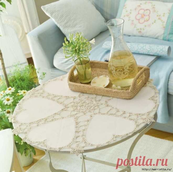 Стильное вязание для дома. ЛЕН и КРЮЧОК. Скатерти со схемами