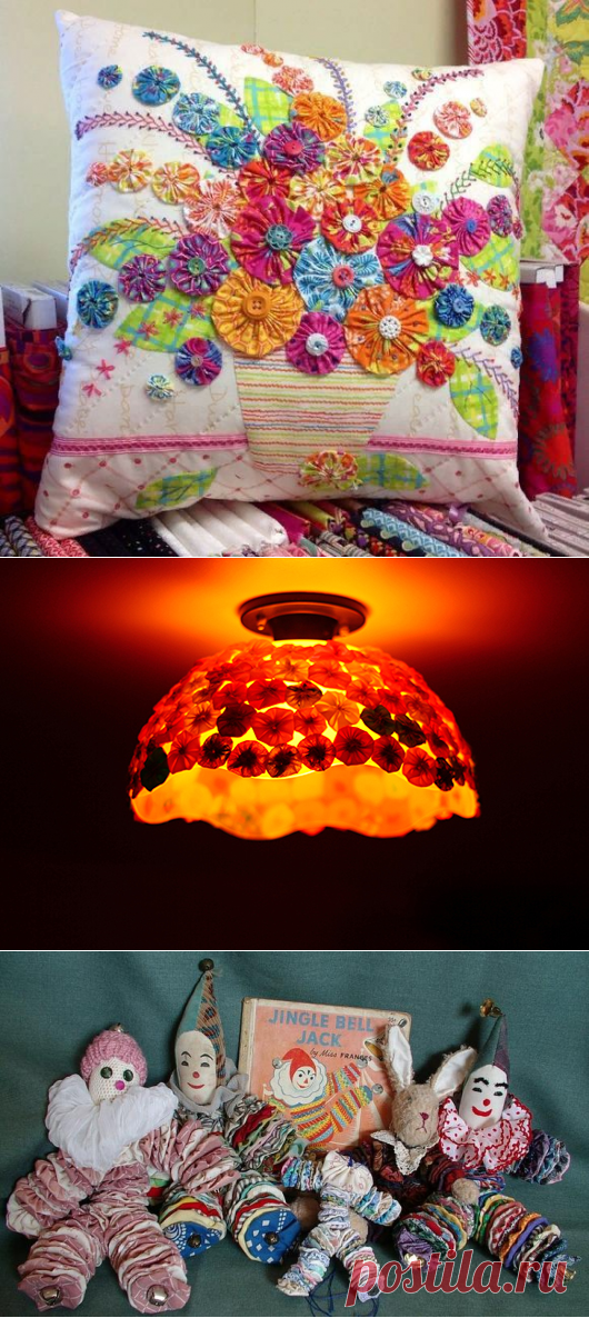 Цветы йо-йошки для шторок и другие интересные идеи применения