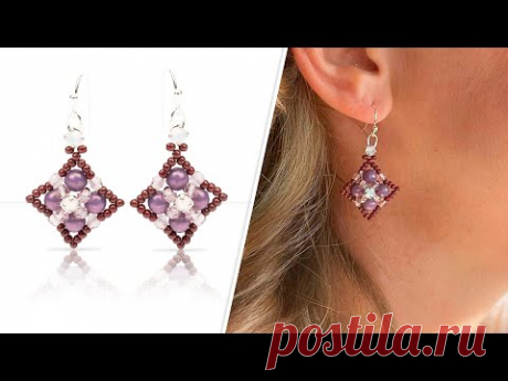 Montee Treasure Earrings - DIY Jewelry Making Tutorial by PotomacBeads
