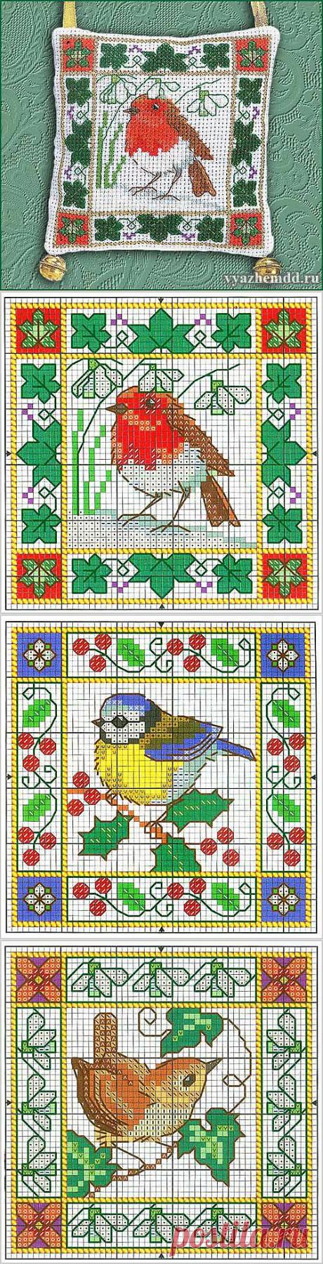 Птицы - схемы вышивки | Милые мелочи