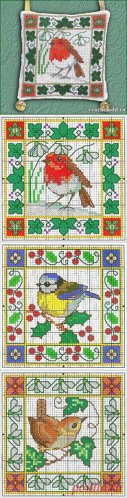 Птицы - схемы вышивки | Милые мелочи