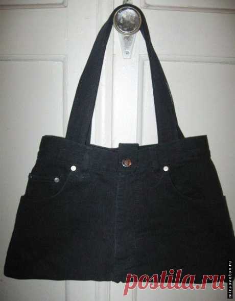 Пошив сумки из старых джинсов
