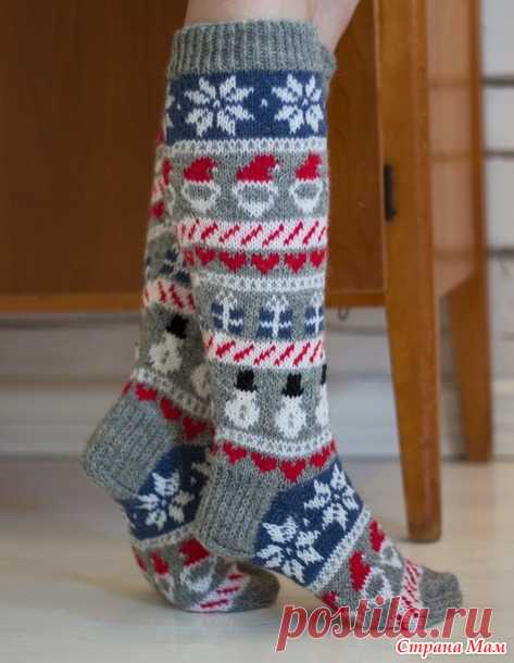Рождественские носки. - Жаккард - Страна Мам