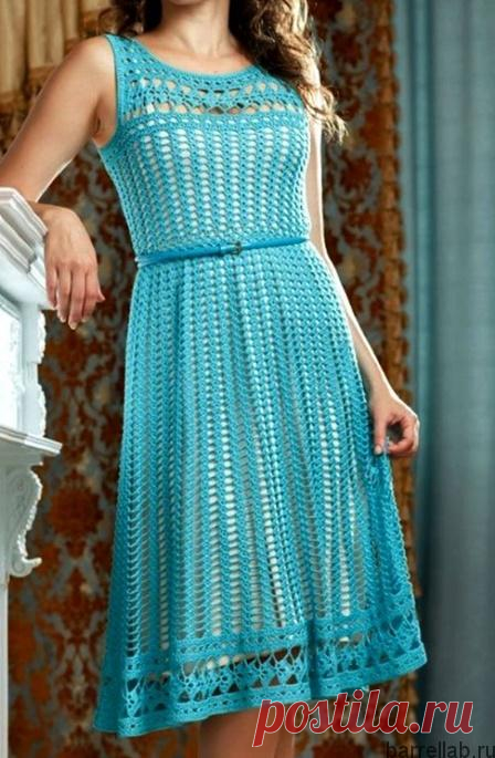 Летнее платье крючком. Вязаные женские платье крючком | Вязание для всей семьи