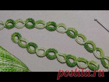 Ленточное кружево  УРОК ВЯЗАНИЯ КРЮЧКОМ для начинающих  Crochet Simple Lace