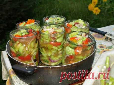 Вкусный салат из огурцов переростков на зиму - МирТесен