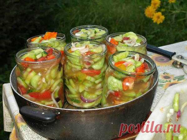 Вкусный салат из огурцов переростков на зиму - МирТесен