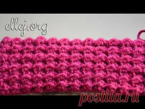 Плотный рельефный узор крючком. МК - Вязание - Страна Мам