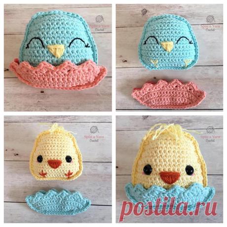 Пасхальные цыплята крючком: схема вязания | Hi amigurumi