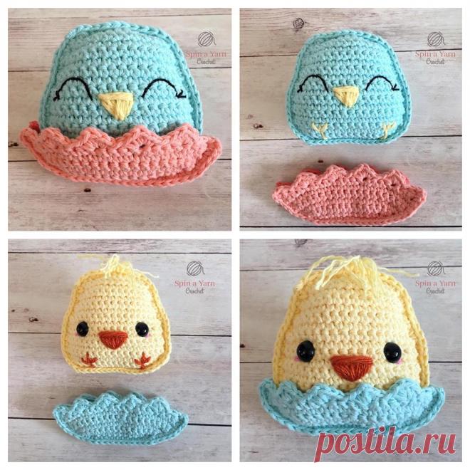 Пасхальные цыплята крючком: схема вязания | Hi amigurumi