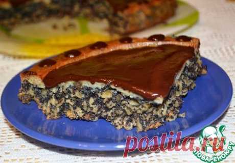 Хрустящий маковый пирог с овсяными хлопьями - кулинарный рецепт