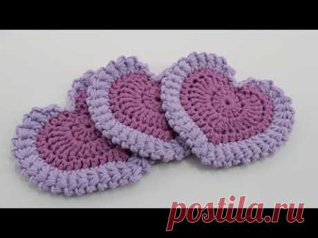 Valentine Coaster. Crochet patterns 💜 Подставка под чашку &quot;Валентинка&quot; крючком