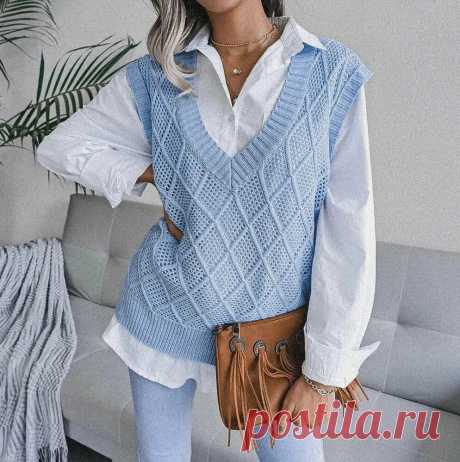 Безрукавка узором &quot;ромбы&quot; (схема узора)