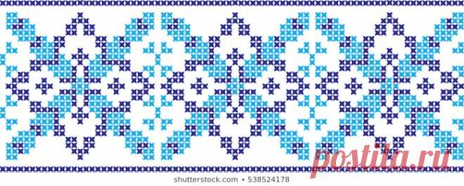 Immagine vettoriale stock 663644071 a tema Embroidered Pattern On Transparent Background (royalty free)