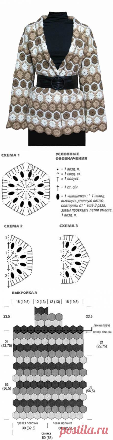 Cardigan of motives. Knitted cardigan from motives |