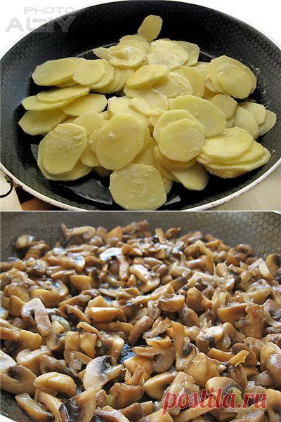 253. Жареная картошка с грибами (или секрет "румяной корочки")