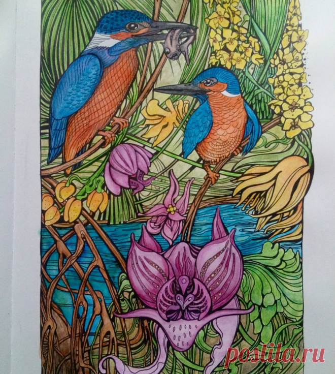 Прекрасный рисунок из «Мания Ботаника», который раскрасила @vasek0205.