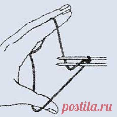 ​Турецкий набор петель Турецкий набор петель
Край с открытыми петлями, используют в том случае, если необходимо в дальнейшем продолжить вязание в противоположном направлении. Набор производят двумя спицами одинаковой толщины, одна из которых &mdash; нижняя &mdash; с леской.Нить располагают на пальцах левой...
